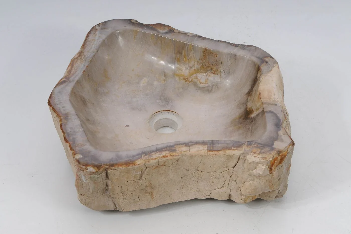 Lavabo da appoggio in legno fossile - 53406 - Image 3